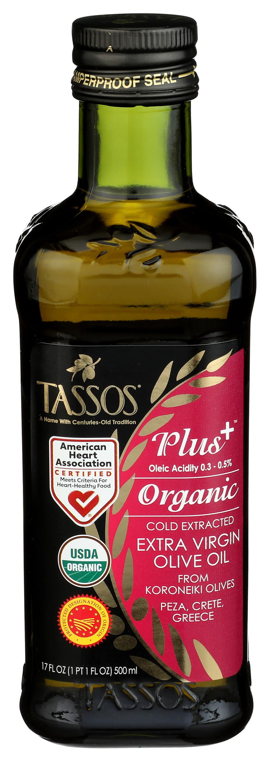 Amazon.com : Tassos Extra Virgin Olive Oil, 17 Fluid Ounce
